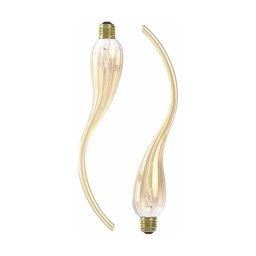 Conjunto de 2 lâmpadas LED dimerizáveis LAMDA E27/4W/230V 2100K douradas