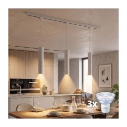 Philips - Lustre LED regulável suspenso por cabo para sistema de calha EASYLINK 3xGU10/6,2W/230V 1m branco