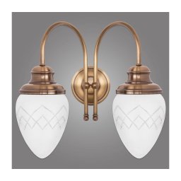 Kemar RI/K/2/M - Iluminação de parede RINAMA 2xE27/60W/230V latão