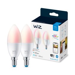 CONJUNTO 2x Lâmpada LED RGBW com regulação C37 E14/4,9W/230V 2200-6500K Wi-Fi - WiZ