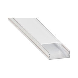 Perfil embutido para fitas LED de 1 m, prata/branco