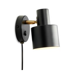 Halo Design 746880 - Aplique de parede com spot VOGUE 1xE27/40W/230V preto/latão