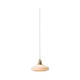 Halo Design 744091 — Lustre suspenso PARIS, 1x E14/40W/230V, diâmetro 24 cm, acabamento creme/latão/carvalho