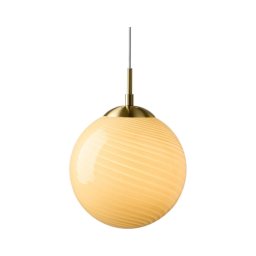 Halo Design 748587 - Pendente com cabo CANDY 1xE27/25W/230V Ø 30 cm bege/latão