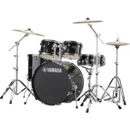 Yamaha Rydeen Standard Black Glitter 22’’ incl. Set Pratos Conjunto de Bateria