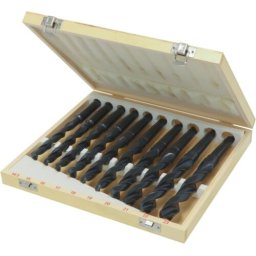 Jogo de 10 Brocas HSS Rectificadas DRAKKAR 14,5 a 23mm Cone Morse CM2