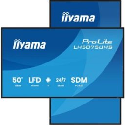 MONITOR TACTIL IIYAMA 50" 3840X2160, UHD VA, 500CD/M2, HORIZ VERT,FAILOVER,MM 2X 10W, HDMI 3X, DP, DP-OUT, USB 2.0 X2, WIFI, LAN, MEDIA PLAY USB, LAN / RS232C, IISIGNAGE2, IISHARE, IICONTROL ANDROID 11, PC-SLOT SDM-L, 24/7, VESA 400X400 (LH5075UHS-B2 - 14