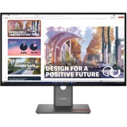 Monitor LED IPS 27" ThinkVision P27QD-40 Quad HD (Preto/Cinzento) - LENOVO