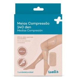 Wells Meias de Descanso Alívio e Prevenção Bege L