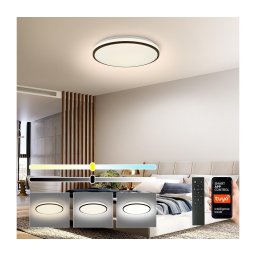 Brilagi - Luminária de teto inteligente LED dimerizável 24W 230V Ø 38 cm Wi‑Fi Tuya + controlo remoto
