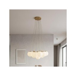 BRILAGI - Lustre suspenso por cabo GLOBE 15xE14/15W/230V branco