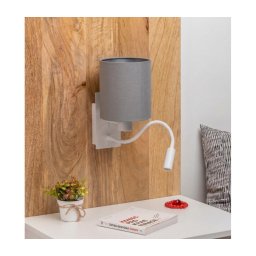 Brilagi - Lâmpada de Parede Flexível LED NUBILA 1xE27/25W/230V + LED/3W branca/cinzento claro