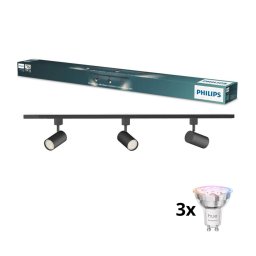Philips - Spot LED dimerizável para calha EASYLINK 3xGU10/4,7W/230V 1m preto