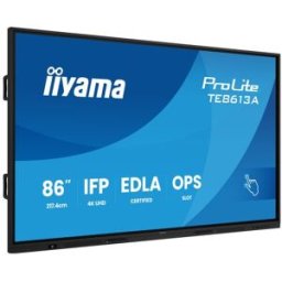 IIYAMA 86" (EDLA)/ANDROID 14,8 CORE SOC, 8/128GB, 40-PTS UHD , NFC, PIR , MM 2X20W +20W SBUW, 2XHDMI, USB-C / HDMI,DP, 2XUSB-C100W PD/MINI-JACK / OPT.OUT, 450CD/M2 , L/S MODE, AG GLASS, LAN, WIFI6, BT5.0/IIWARE, PC SLOT,800X600 (WM INCL.) (TE8613A- - 14