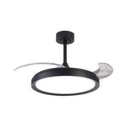 Aigostar-Ventoinha de teto LED com regulação LED/50W/230V 2700-6500K 106cm + CR preto