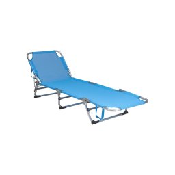 Espreguiçadeira reclinável dobrável SUNO 56x190 cm azul