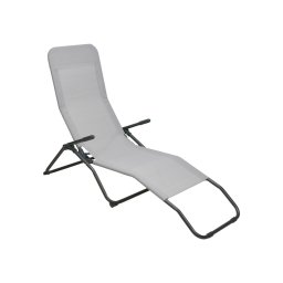Espreguiçadeira de jardim FIKA 60x140 cm cinzenta