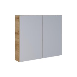 Dřevojas - Armário de casa de banho com espelho NEXI 80x68 cm carvalho