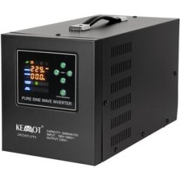 Conversor 12V -> 220V 1200W (ONDA PURA) Estabilizador Tensão c/ Função Carregamento Bateria - KEMOT