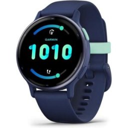Garmin Vívoactive 5 Bluetooth GPS NFC 42mm AMOLED Azul Unissexo Resistente à Água 5ATM SpO2 Pulsómetro Monitor de Sono