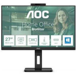 Monitor Profesional AOC Q27P3QW 27"/ QHD/ Webcam/ Multimedia/ Regulable en altura/ Negro