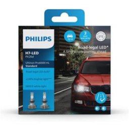 Lâmpada LED H7 para automóvel Philips Ultinon Pro6000 Standard 2 pcs 17W 12V