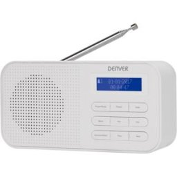 Rádio Portátil DAB-42 1W c/ Visor (Branco) - DENVER