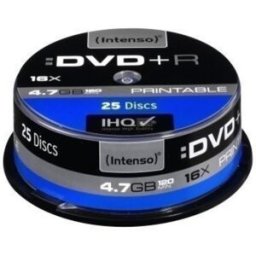 Pack 25x DVD+R 4,7GB Printable 16x - INTENSO