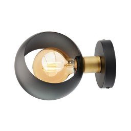Iluminação de parede CYKLOP 1xE27/60W/230V preto