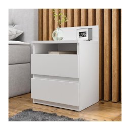 Mesa de cabeceira MALWA 59x40 cm branco
