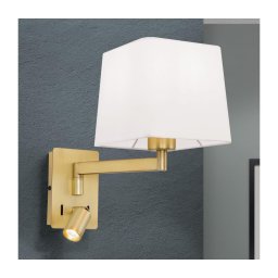 Orion WA 2-1469/1- Lâmpada de parede CARLTON LED 1xE27/40W + LED 3W branca/doura