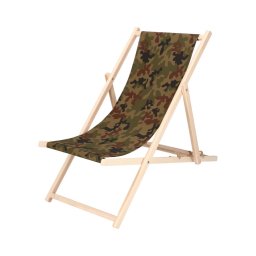 Espreguiçadeira de jardim camuflada/faia