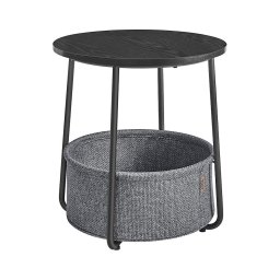 Mesa auxiliar NOIRA preta/cinzenta