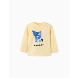 ZIPPY T-shirt de manga comprida com papagaio estampado para bebé menino, amarelo Amarelo 12-18 Months