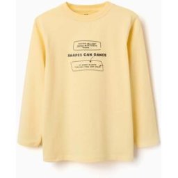 ZIPPY T-shirt de manga comprida com estampado Making Art para menino, amarelo Amarelo 3-4 Years