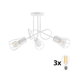 Candelabro montado à superfície OXFORD 3xE27/15W/230V branco