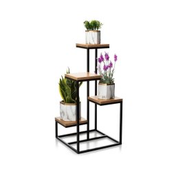 Suporte para plantas KASKADA 79x40 cm preto/marrom