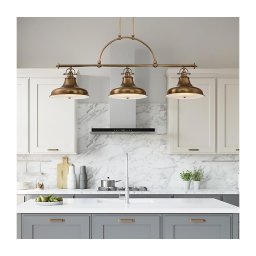Quoizel QZ-EMERY3P-WS - Candelabro suspenso EMERY 3xE27/100W/230V latão