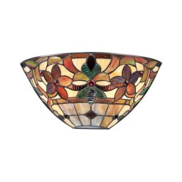Quoizel QZ-KAMI-WU - Aplique de parede Tiffany KAMI 2xE14/60W/230V