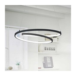 Ideal Lux - Candeeiro suspenso LED OZ LED/52W/230V diâmetro 80 cm CRI 90 preto