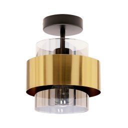 Candelabro integrado SPIEGA 1xE27/60W/230V dourada/preto