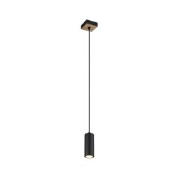 Globo 57911HBW - Candelabro suspenso ROBBY 1xGU10/35W/230V preto/castanho