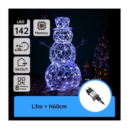 Aigostar-LED Decoração de Natal para exterior LED/3,6W/31/230V 6500K 60cm IP44 boneco de neve