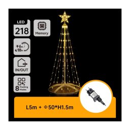 Aigostar-LED Decoração de Natal para Exterior LED/3,6W/31/230V 2700K 150cm IP44