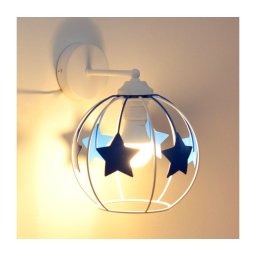Candeeiro de parede de criança STARS 1xE27/15W/230V azul/branco