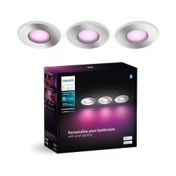 Philips-CONJUNTO 3x Iluminação LED RGBW para casa de banho com regulação Hue XAMENTO 1xGU10/4,2W IP44