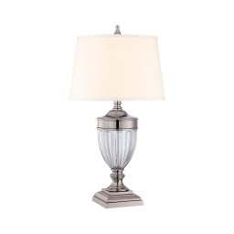 Quoizel QZ-DENNISON-PN - Candeeiro de mesa DENNISON 1xE27/60W/230V cromado brilhante