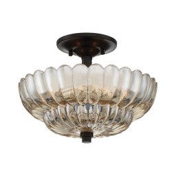 Quoizel QZ-WHITECAP-SF-S - Iluminação de teto WHITECAP 3xE14/40W/230V diâmetro 29,7 cm