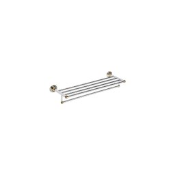 Suporte para toalhas 66,5 x 12 cm prateado/dourado