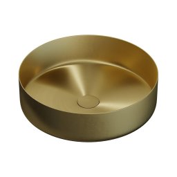 Lavatório de bancada LJORDAL, diâmetro 40 cm, aço/latão